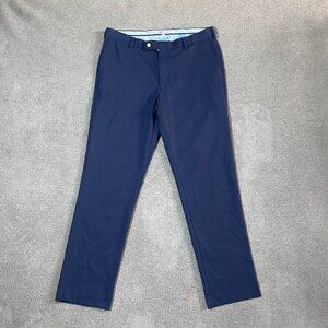 Peter Millar Durham High Drape Pant Blue Camo Performance Golf Pant Men's 36x32